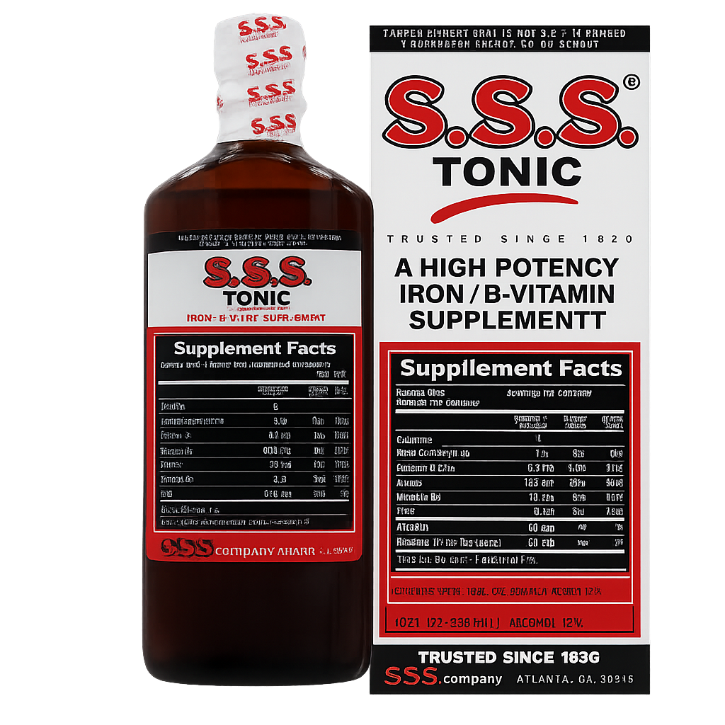 S.S.S. Tonic – High Potency Iron & B-Vitamin Supplement (10 fl oz)