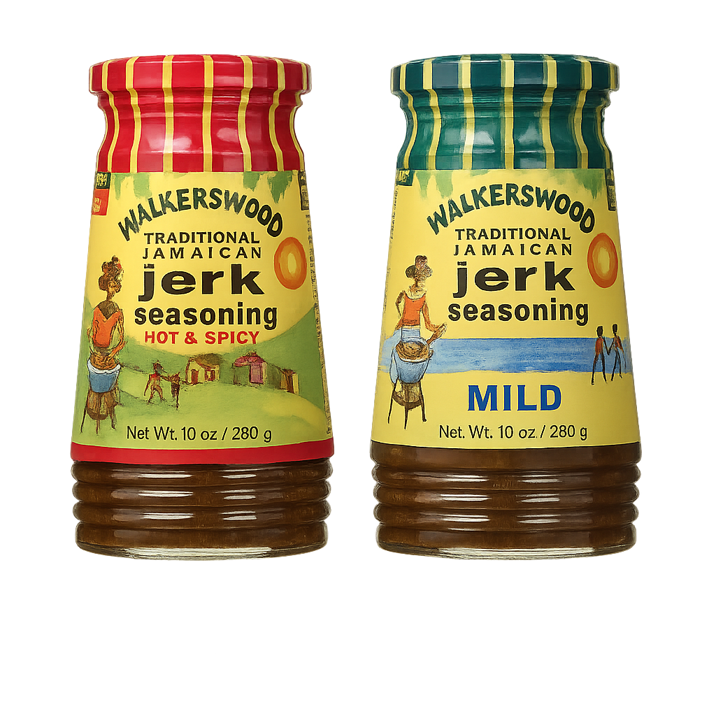 Walkerswood Jamaican Jerk Seasoning Mix – Hot & Spicy + Mild 10oz (2-Pack)